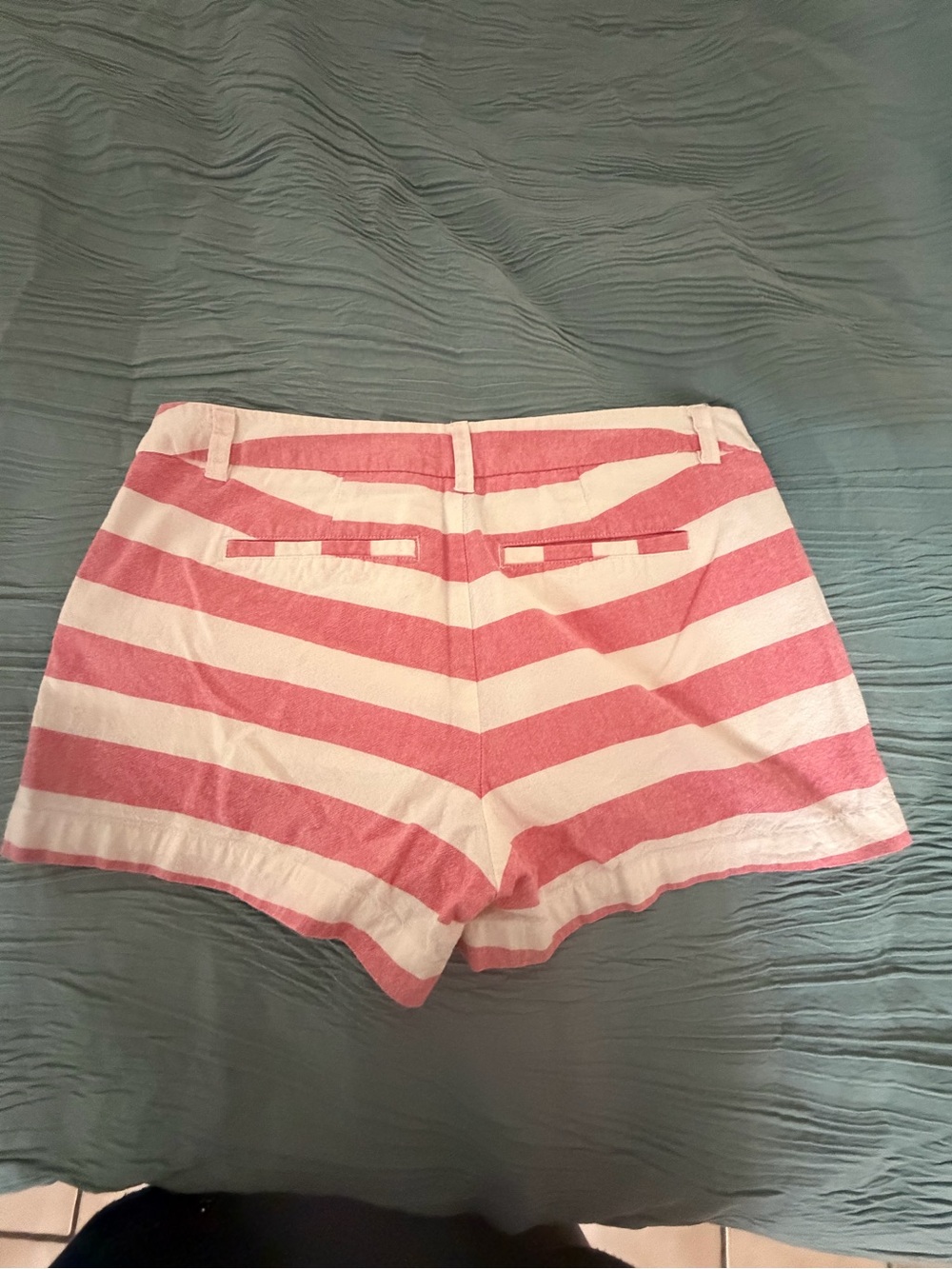 Merona Pink and White Striped Bermuda Shorts